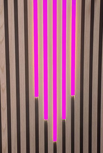 4541 LED Leuchten Mix Kunstst. Schiene sw 50-60-70-60-50cm Pink