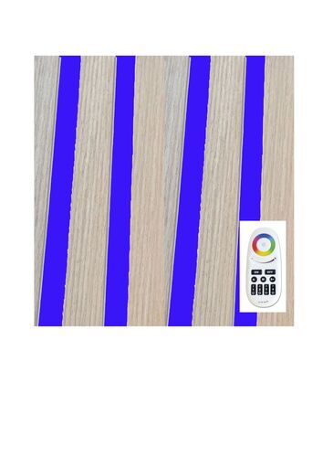  4558 LED RGB Leuchte Kunststoff Schiene schwarz 4x125cm 4Zon Fernbed.