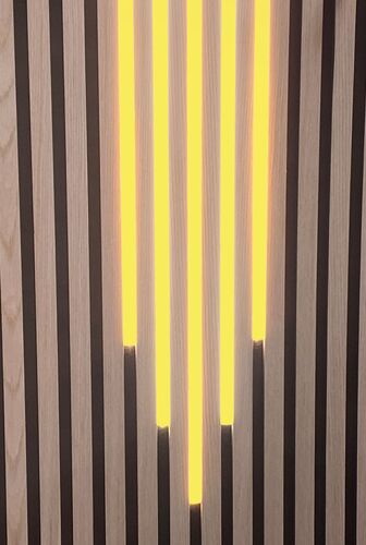 4677 LED Leuchten Mix KS-schwarz 60-80-100-80-60cm Netzteil GELB