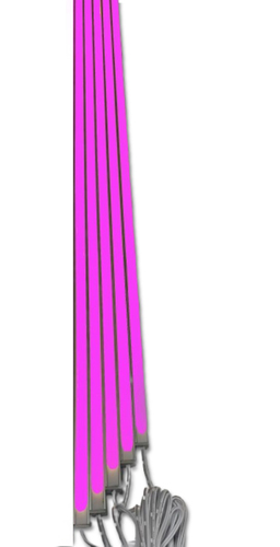 4690 LED RGB Leuchte Kunststoff-Wei� 5 x 100cm 4-Zonen Fernbedienung