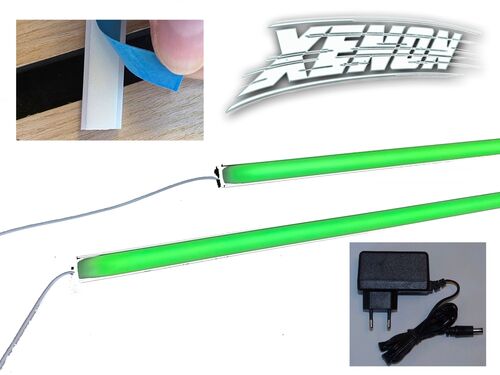 4694 LED RGB Leuchte Kunststoff-Wei� 2 x 125cm 4-Zonen Fernbedienung 