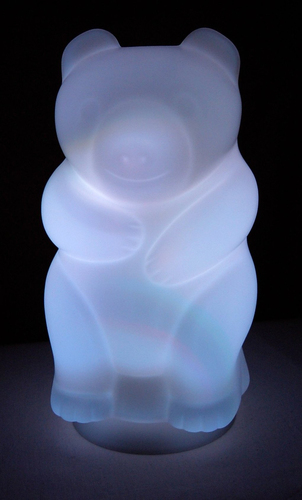 4720 LED Leuchte Panda B�r wei� 12 Volt Lichtfarbe wei� H�he 31cm