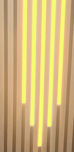 4723 LED Leuchten MIX ALU Schienen 50-60-70-60-50cm Netzteil GELB