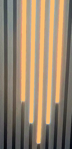 4741 LED Leuchten MIX ALU Schienen 50-60-70-60-50cm Netzteil ORANGE