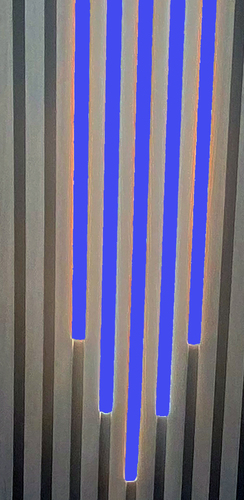 4761 LED Leuchten MIX ALU Schienen 60-80-100-80-60cm Netzteil BLAU