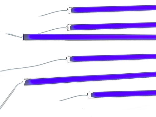 4807 LED RGB Leuchte COB Kunststoff-Wei 6x 50cm 4Zonen Fernbedienung