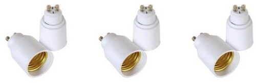 5243 Adapter von GU-10 auf Sockel E-27 Kunstst. 6-er Pack 