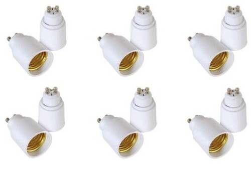 5244 Adapter von GU10 auf Sockel E27 Kunstst. 12er Pack 
