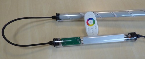 5370 Gabionen Leuchte LED RGB+ Kalt wei� 360- 1,40 m 2-er SET 