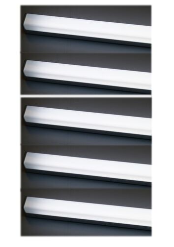 5375 LED ALU Leuchte Aufsatz wei� 5x50cm Fernbedienung Neutral Wei�