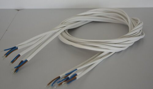 5430 Kabel Zuschnitt L�nge 1,55 m 0,5 m�  weiss 5-er Pack 