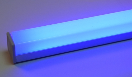 5654 LED ALU Leuchte Aufsatz wei� 6 x 50cm Fernbedienung Blau