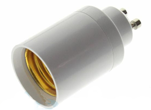 5857 Adapter von GU10 auf Sockel E27 max. 100 Watt 230 Volt