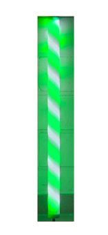 5949 LED Leuchtstab Zuckerstange38mm 1230mm 12 Volt Gr�n-Wei�