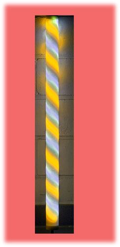 5984 LED Leuchtstab Zuckerstange38mm 1230mm 12 Volt Gelb-Wei�