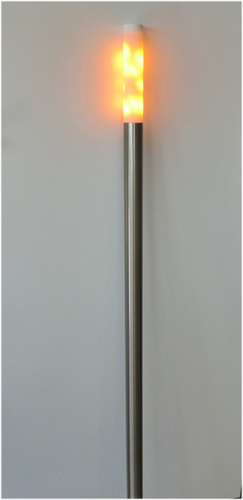 6289 LED Fackel 230V 1,23m AmberLED IP44 aussen Eisengeb�rstet