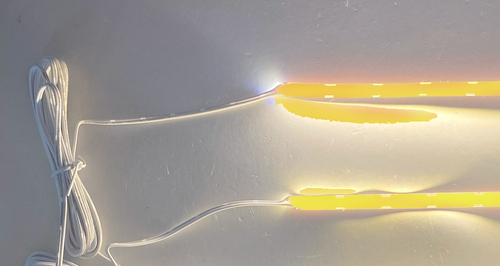 6651 LED COB Regal Leuchte 2x30cm inklusive Netzteil Lichtfarbe Gelb