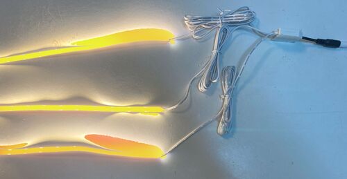 6657 LED COB Regal Beleuchtung L�nge 3x0,3m +Kabel +Netzteil Gelb