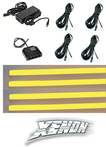 6658 LED COB Regal Beleuchtung 4 x 0,3 m incl. Netzteil Gelb 