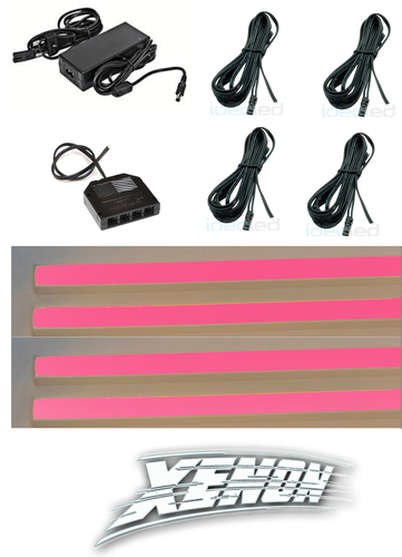 6666 LED Regal Beleuchtung 4x0,75m inklusive Netzteil Lichtfarbe Rot