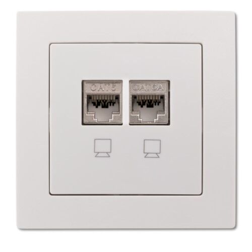 7376 Einsatz Netzwerkdose 2xCAT6A Dose f�r ABELKA / Levina