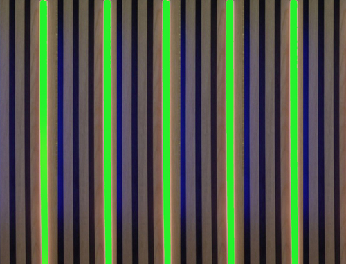 7481 LED Leuchte Kunststoffschiene wei� 5x100cm + Netzteil Gr�n