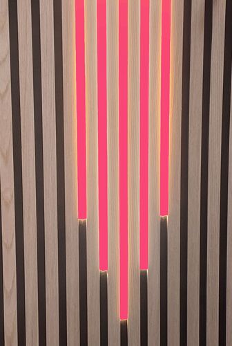 7504 LED Leuchten Mix KS-schwarz 50-60-70-60-50cm Netzteil ROT