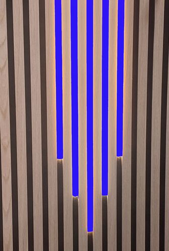  7507 LED Leuchten Mix KS-schwarz 50-60-70-60-50cm Netzteil BLAU