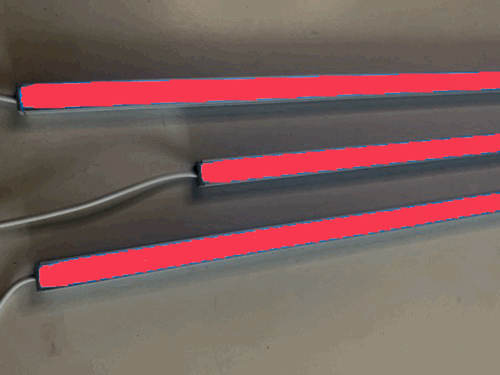 7522 LED Leuchte ALU Schiene Slim 3x1,5m matt Netzteil Rot