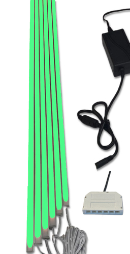 7526 LED Leuchte Kunststoff Schiene wei 6x100cm Netzteil Grn