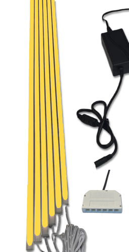 7528 LED Leuchte Kunststoff Schiene wei� 6x100cm Netzteil Orange