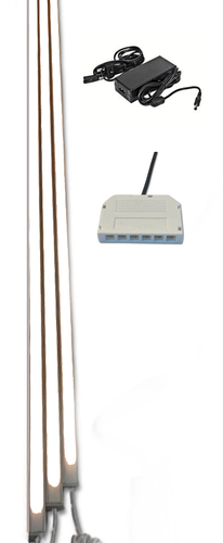 7534 LED Leuchte Kunststoff Schiene wei� 3x125cm Kalt Wei� Komplettset