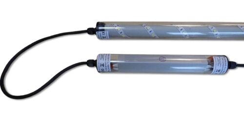 7633 Gabionen Leuchte LED 230V 360- 2x0,80m Mehrfarbig RGB+Kaltwei�