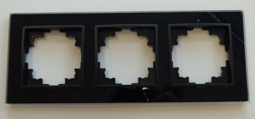 7831 Abelka Nuovo schwarz Glasrahmen 3-fach 240 x 90 mm 