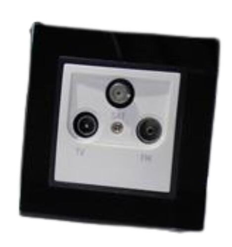 7838 Abelka Nuovo schwarz GLAS 1 x Antennen Dose 