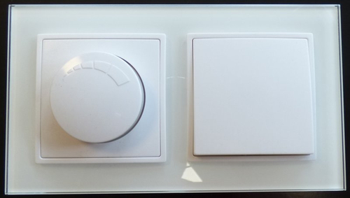 7916 Abelka Nuovo wei� 1 x Wechsel Schalter 1 x LED Dimmer