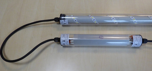 8177 Gabionen Leuchte LED 360- 1,20m 230 Volt Kalt Wei�