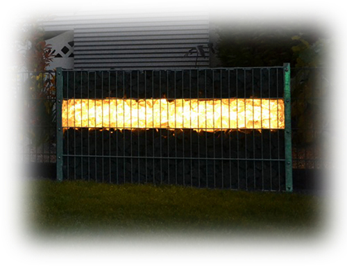 8517 Gabionen Leuchte 230 Volt LED 360- 2 x 0,9 m warm wei�