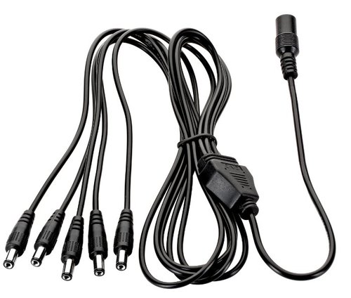 816 Verteiler Kabel f�r Netzteil 1 x Kupplung - 5 x Stecker