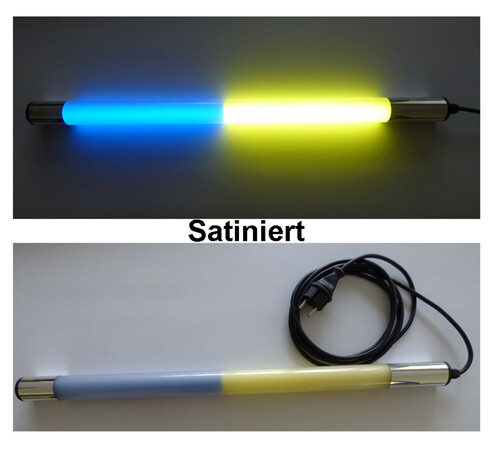 9899 LED Leuchte UKRAINE 1,23m satiniert IP44 gelb/blau Friedenslicht 