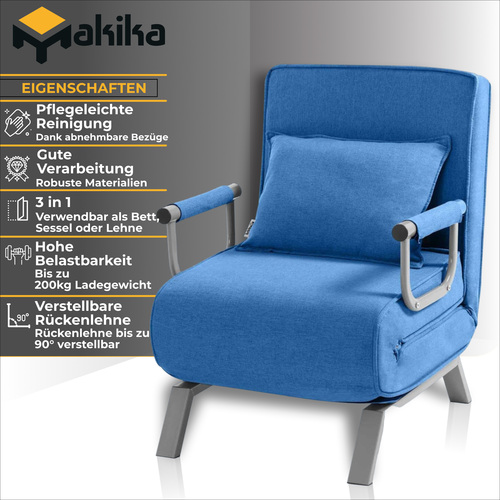 Makika Schlafsessel Schlafsofa Ted klappbar - verschiedene Farben 