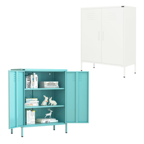 Makika Aktenschrank / B�roschrank 80x35x102cm Industrial M�bel