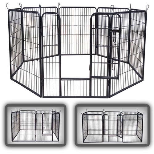 zoomundo Welpenauslauf / Freilaufgehege 8-Eck - XL - BLACK EDITION