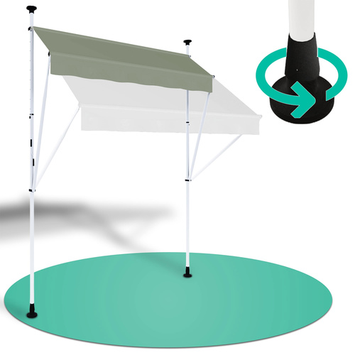 Strattore Klemmmarkise / Balkonmarkise Sonnenschutz 300 cm - Matcha Gr�n