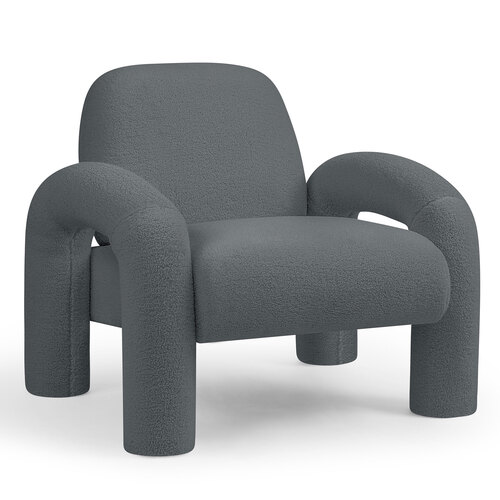 Makika Loungesessel Einzelsofa Lia aus Boucl in Grau