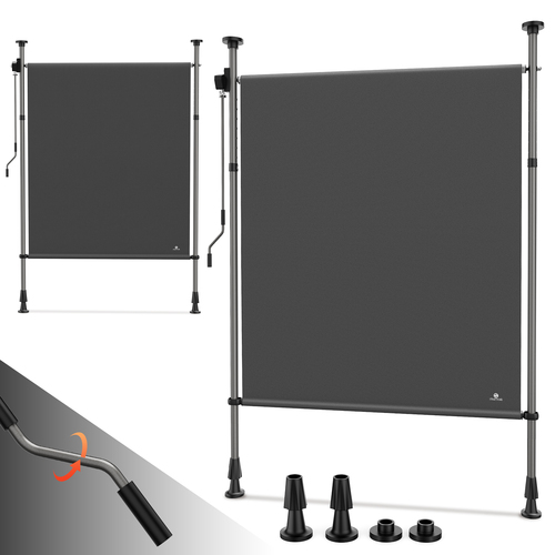 Strattore Ausziehbare Klemmmarkise / Senkrechtmarkise h�henverstellbar 150 x 310 cm - Anthrazit