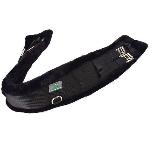 USG Sattelgurt Kurzgurt Langgurt mit Fell unterlegt schwarz