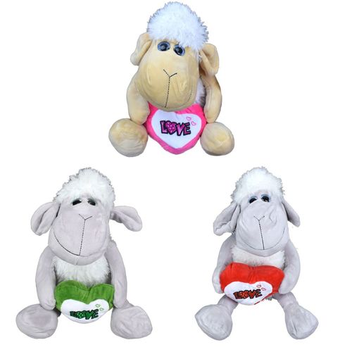 Schaf mit Herz Love Pl�sch s��e Pl�schfigur 42cm Kuscheltier Puppe Teddy