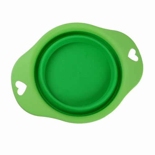 Reisenapf Gr�n 19cm Silikon Napf Hundenapf faltbar Silikonnapf Hund