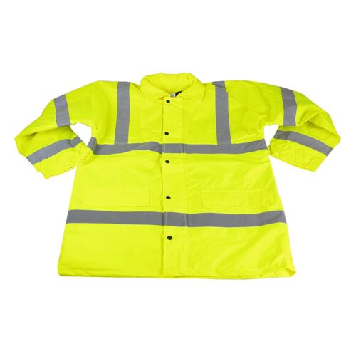 Warnjacke mit Kapuze Sicherheitsjacke DIN EN471 in Signalgelb Gr��e  L